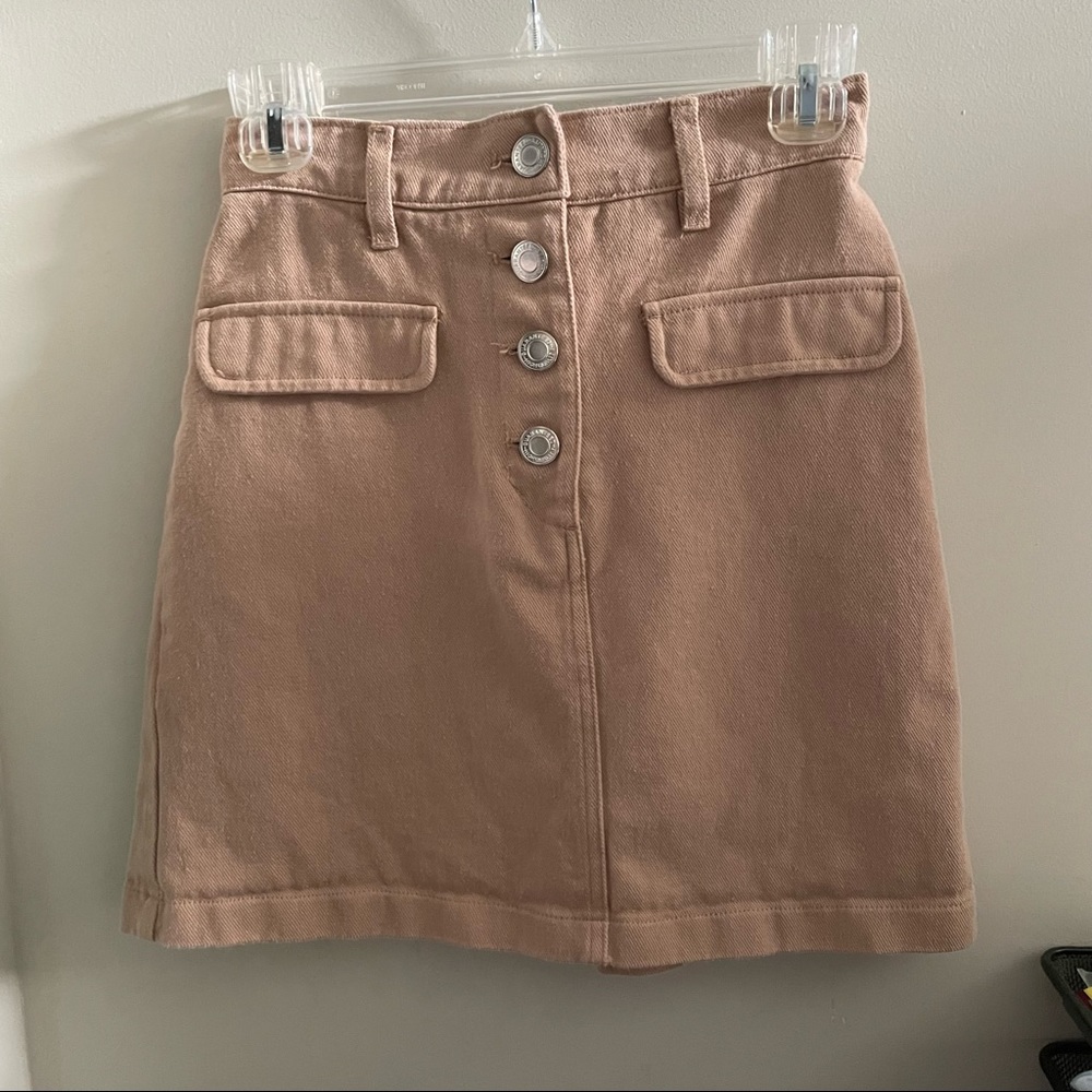 Beige A-line Skirt